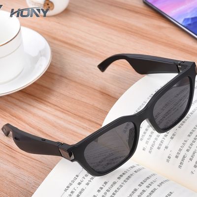 Multifunction Wireless Touch 110mAh Glasses With Bluetooth Speakers Nylon Lens