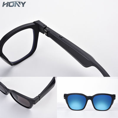 All-New TR90 Frames Music Smart Glasses With Open Ear Audio And Bluetooth 5.0 Classic Black