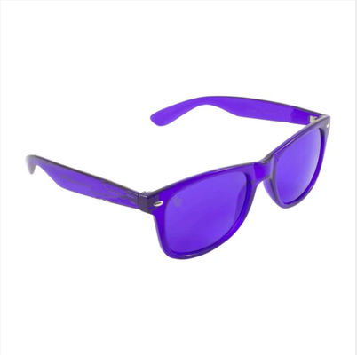 Against UVA UVB PC Frame Purple Color Therapy Eyewear For Relax