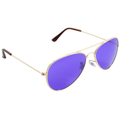 Color Therapy Glasses Aviator Style Violet Indigo Colored Lenses
