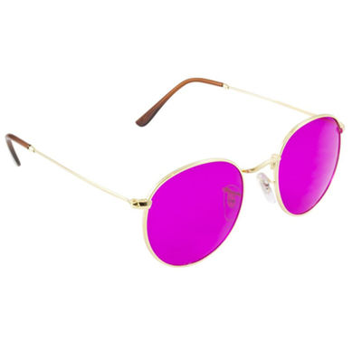 Round Retro Sunglasses Men Women Vintage Small Circle Ligth Therapy Sun Glasses