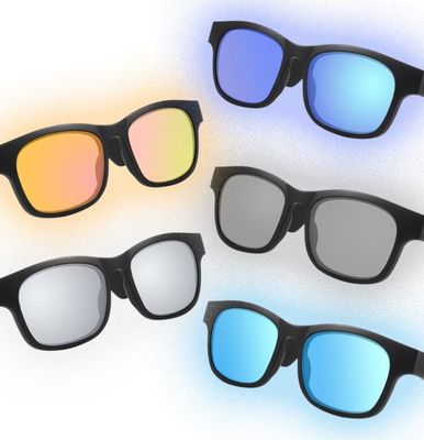 Smart Audio Sunglasses Speaker Bluetooth Eyewear Silver Mirror Lens