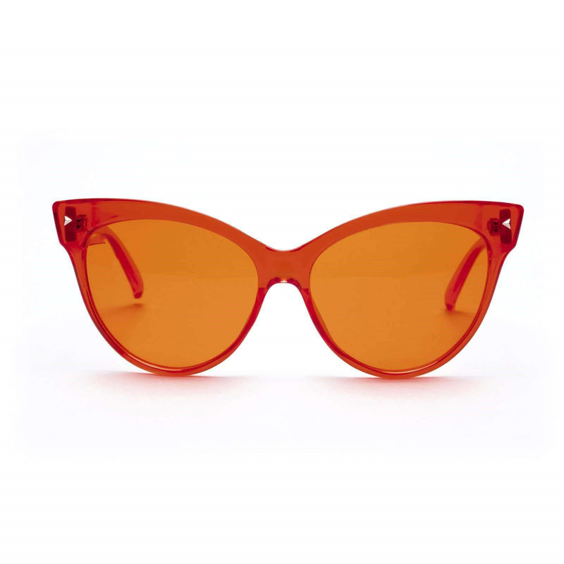 PC Cat Eye Frame UV400 Protection Orange Chromotherapy Glasses