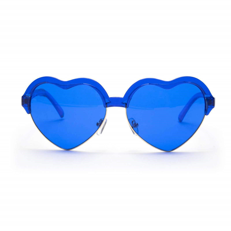 Heart Frame Blue Light Therapy Glasses Metal Frame Eyeglasses With Tint