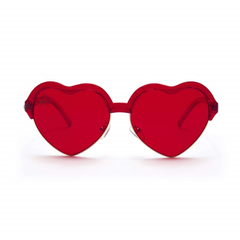130*60*50mm Heart Frame Mood Boosting Red Color Therapy Glasses